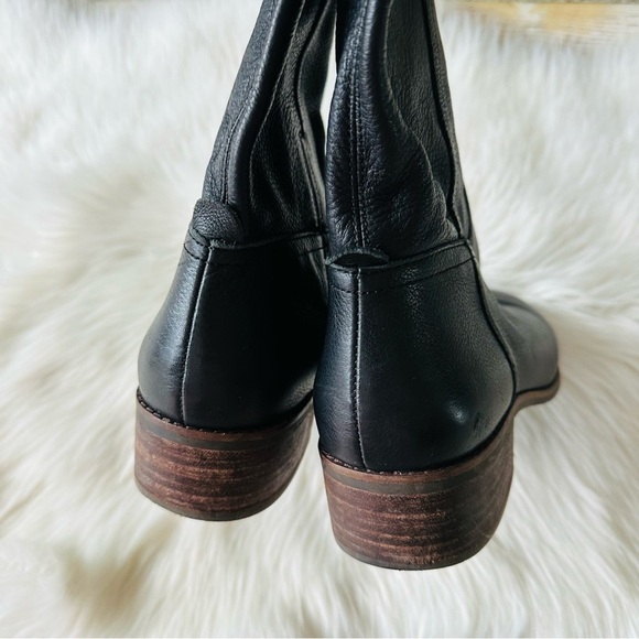 Lucky Brand Laerys Black Leather Boots Shoes 8.5 - Picture 7 of 16